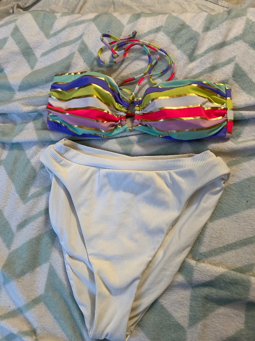 Victorias Secret Striped Bikini Set
